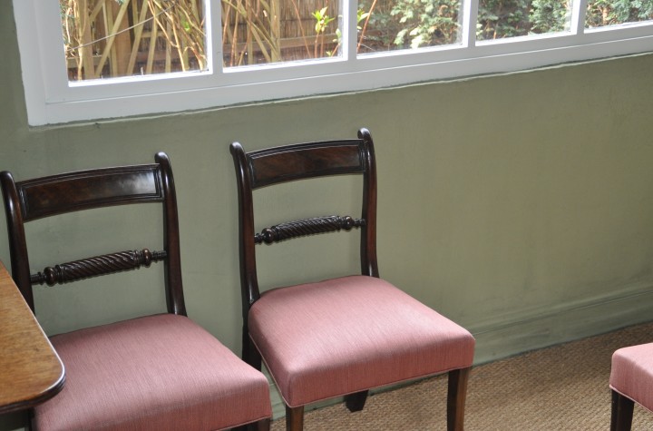Set van 5 mahony stoelen Engels ca. 1870 Set van 5 mahony stoelen Engels ca. 1870