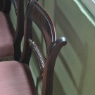 Set van 5 mahony stoelen Engels ca. 1870: detail 3 Set van 5 mahony stoelen Engels ca. 1870: detail 3